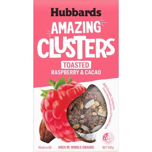 Hubbards Amazing Clusters Raspberry & Cacao 500g