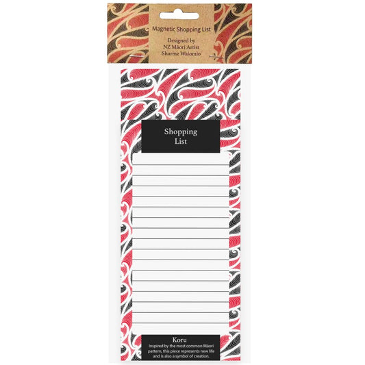 Shopping List Magnetic NZ Maori Design