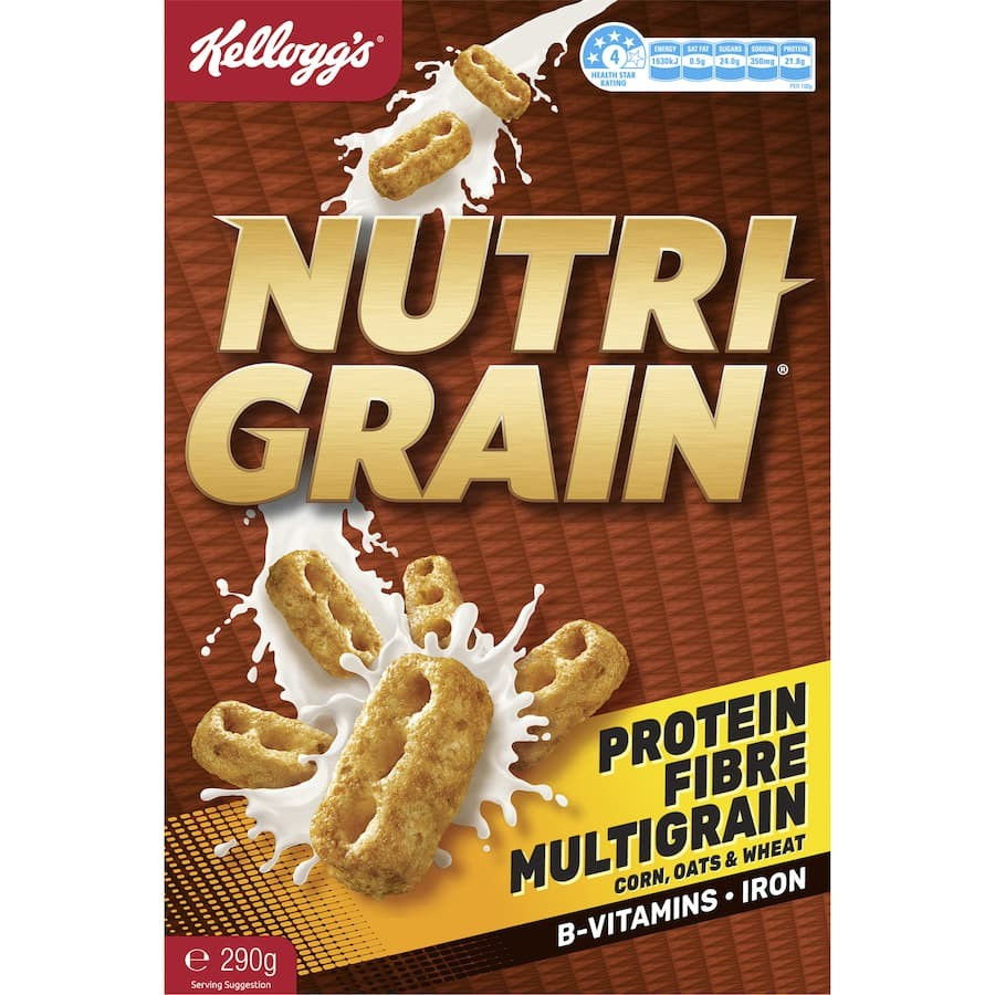 Kelloggs Nutrigrain Cereal 290g Kiwi Corner Dairy