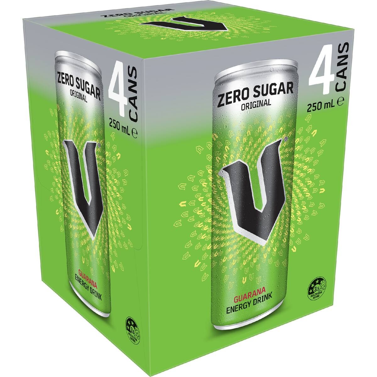 V Zero Sugar Energy Drink 250ml 4 pack