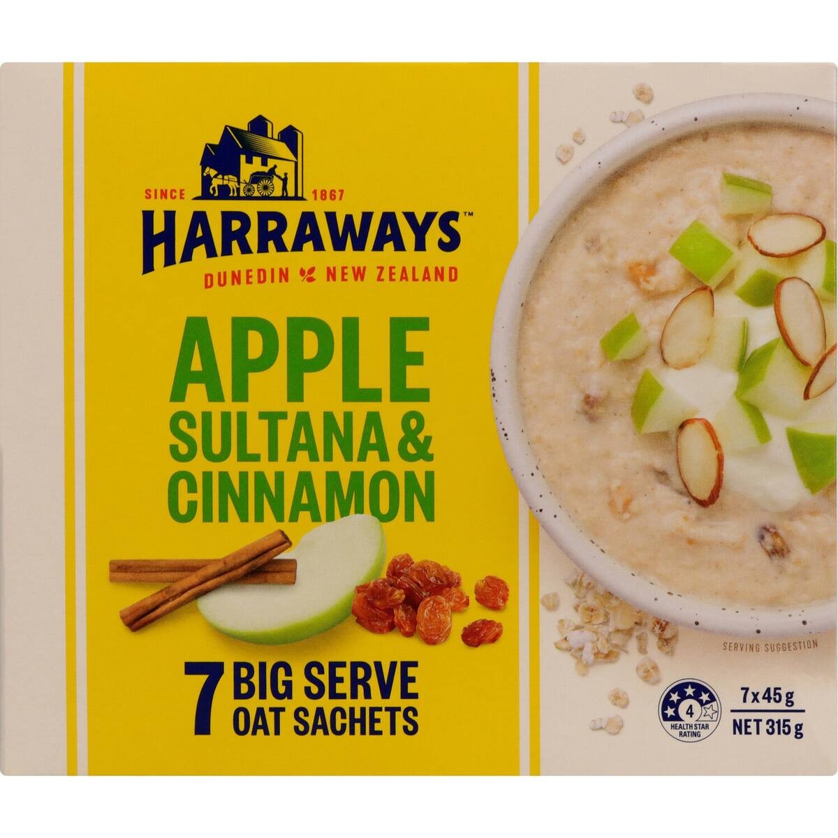 Harraways Oats Apple Sultana Cinnamon 315g