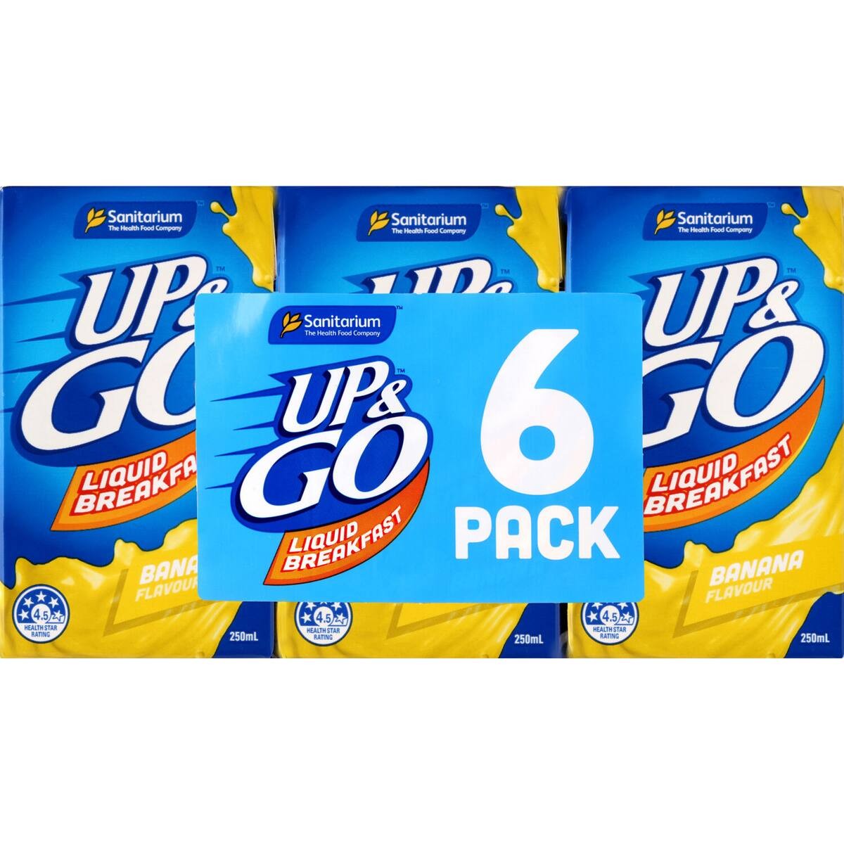 Sanitarium Up & Go Liquid Breakfast Banana 250ml 6pk