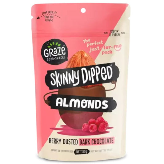 Graze Mini Berry Dusted Dark Chocolate Almonds 130g