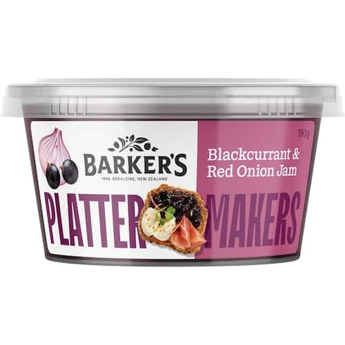 Barker's Platter Makers Blackcurrant & Red Onion Jam 190g