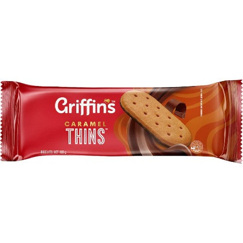 Griffins Chocolate Biscuits Caramel Thins 180g