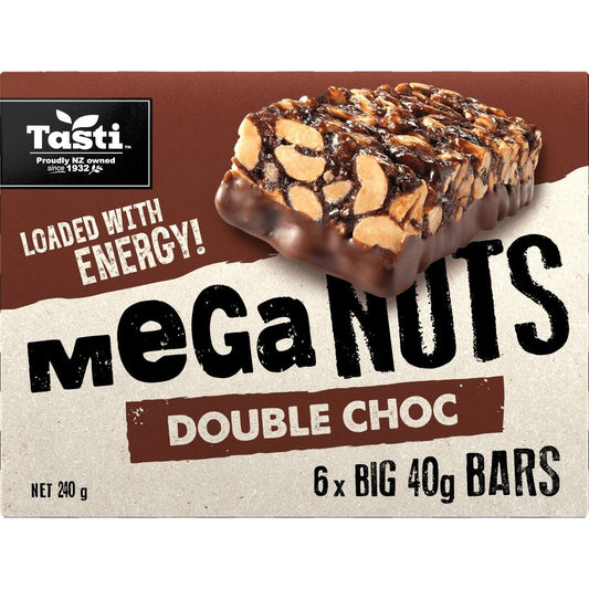 Tasti Mega Nuts Nut Bars Double Choc 240g