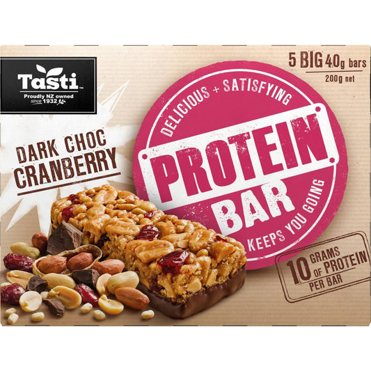 Tasti Protein Bars Dark Choc Cranberry 200g
