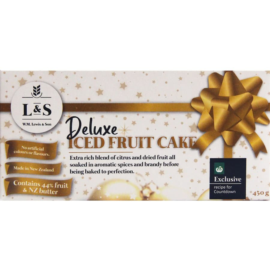 Rangiora Bakery Deluxe Iced Christmas Cake 450g