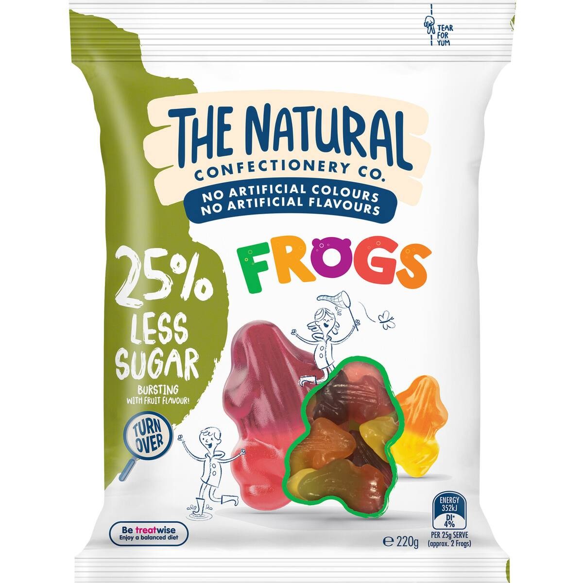 The Natural Confectionery Co. 25% Less Sugar Frogs 220g