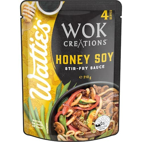 Watties Wok Creations Stir-fry Sauce Honey Soy 210g