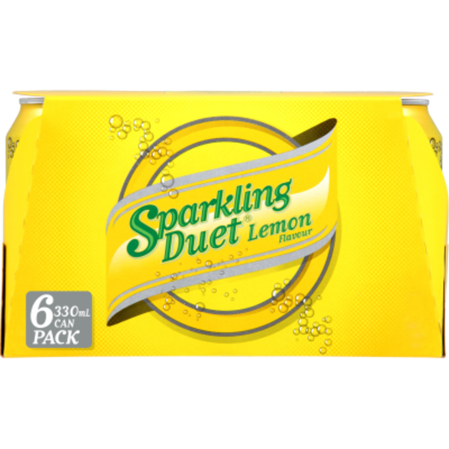 Schweppes Sparkling Duet Lemon Cans 6pk
