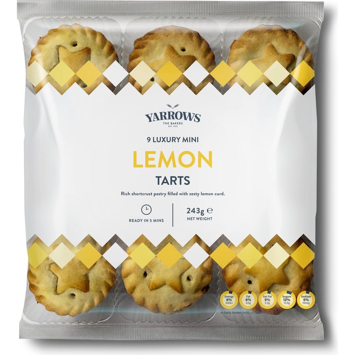 Yarrows Luxury Mini Lemon Tarts 9pack