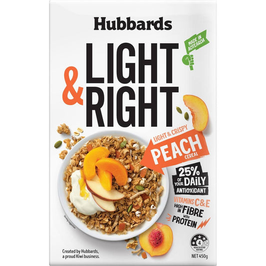 Hubbards Light & Right Cereal Peach 450g
