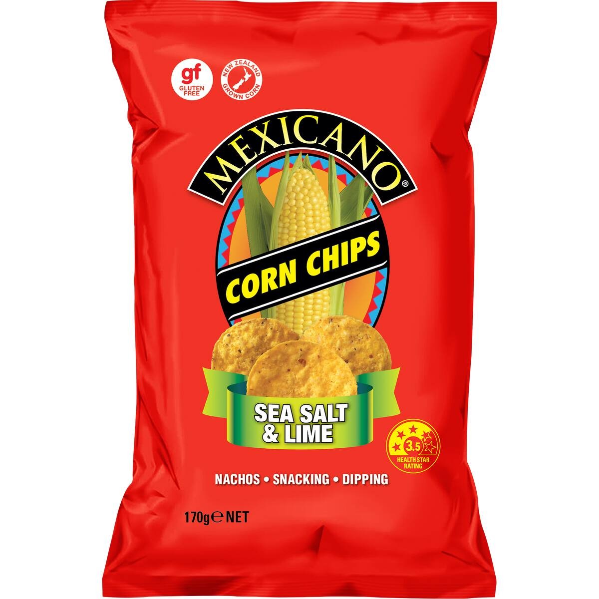 Mexicano Corn Chips Sea Salt & Lime 170g