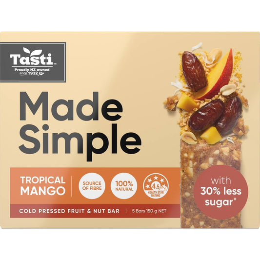 Tasti Made Simple Muesli Bars Tropical Mango 150g