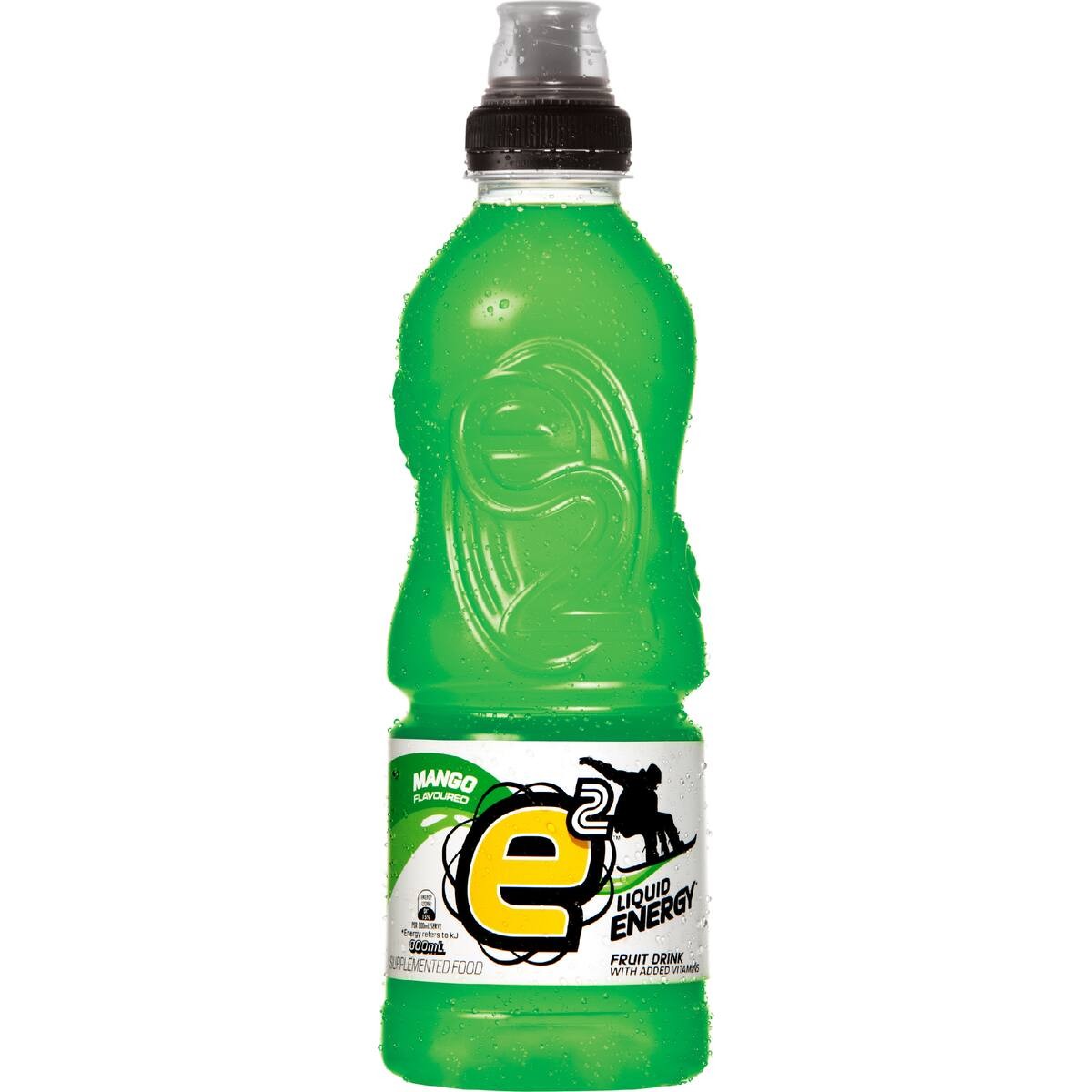 E2 mango sports drink 800ml fruity hydration beverage bottle