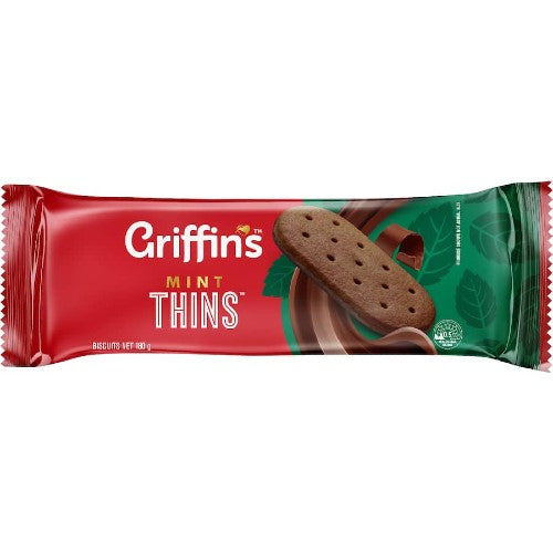 Griffins Chocolate Biscuits Mint Thins 180g