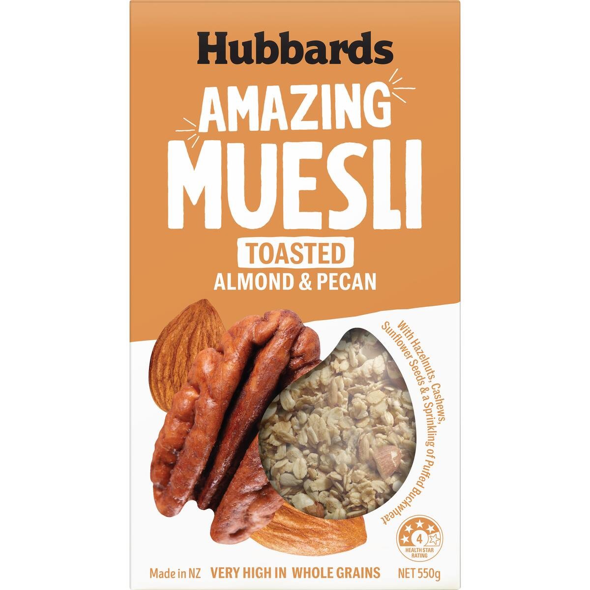 Hubbards Amazing Muesli Toasted Almond & Pecan 550g