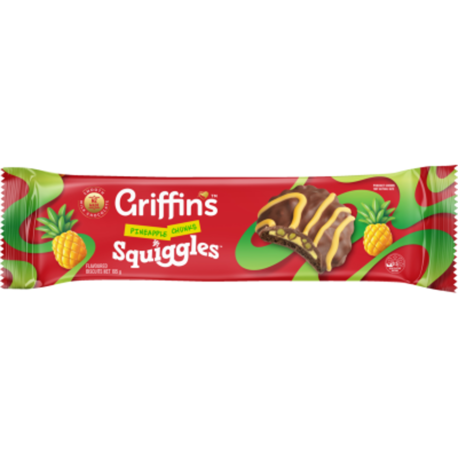 Griffins Squiggles Pineapple Chunks 195g
