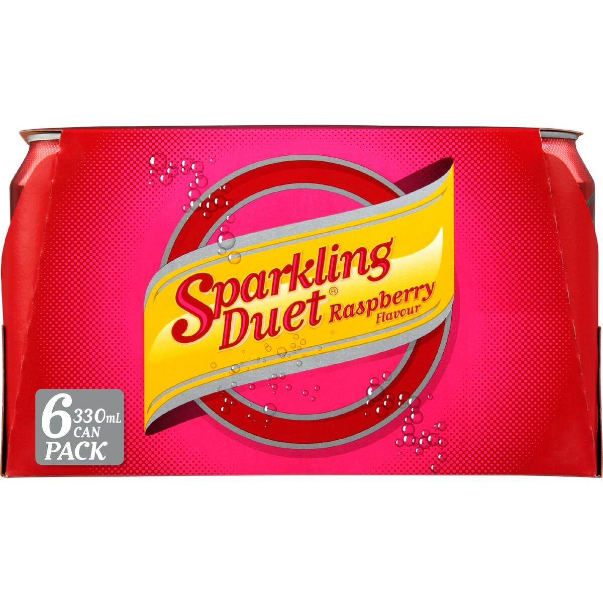 Schweppes Sparkling Duet Raspberry Cans 6pk