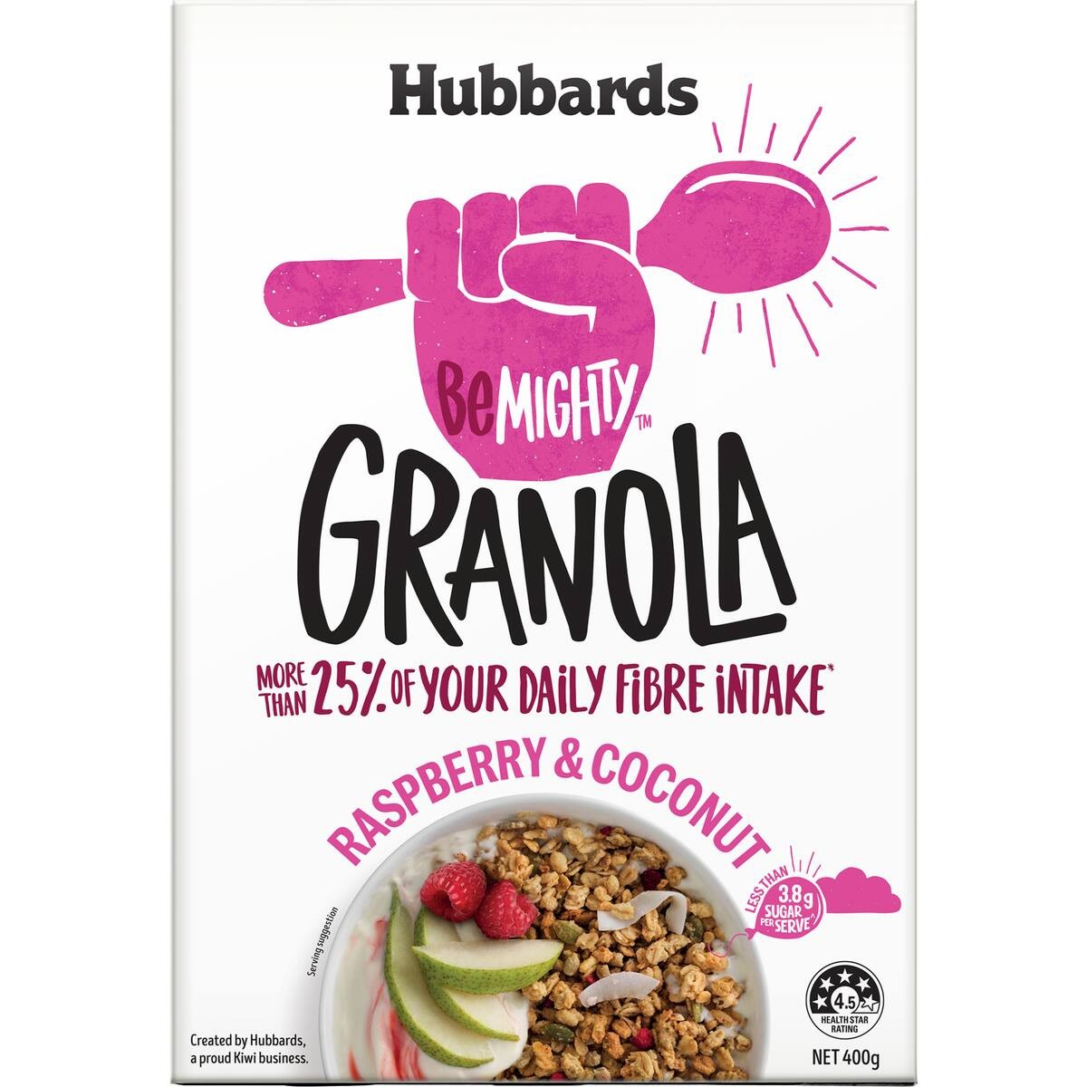 Hubbards Be Mighty Granola Raspberry & Coconut 400g