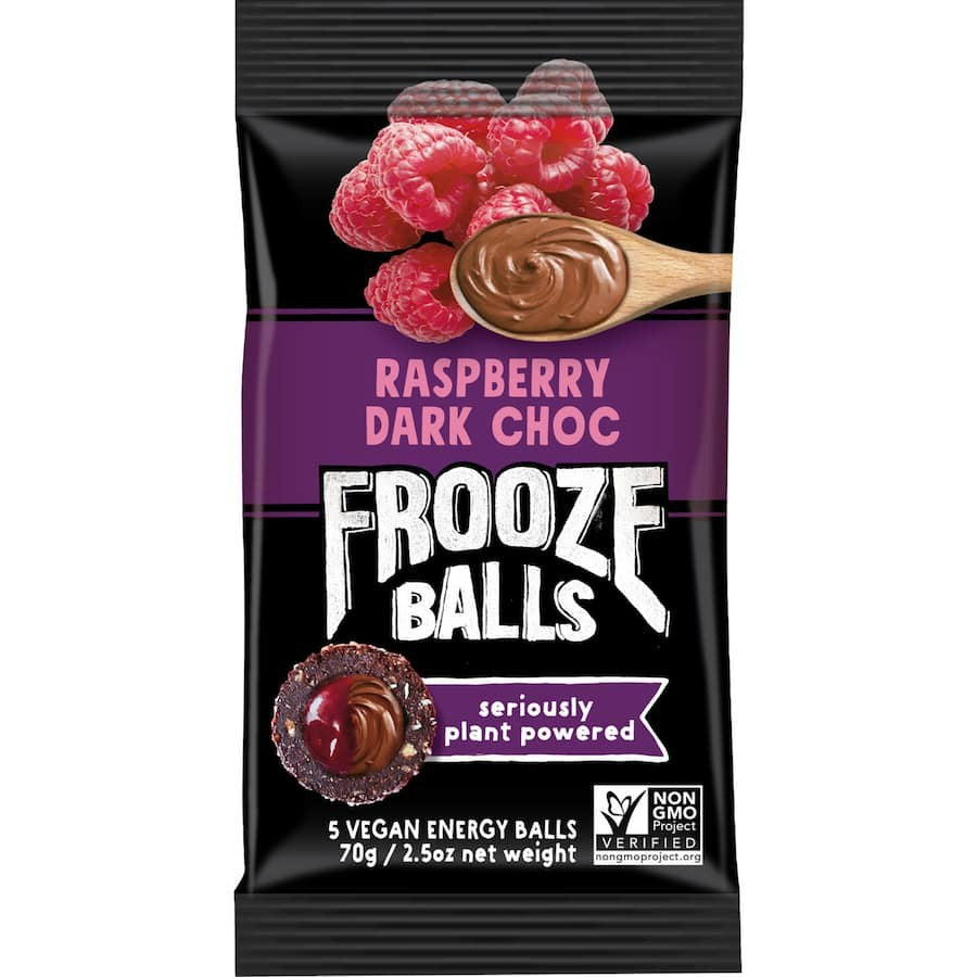 Frooze Balls Snacks Raspberry Dark Choc 70g