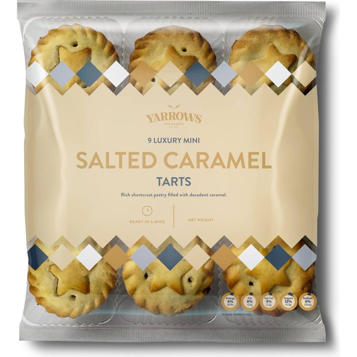 Yarrows Luxury Mini Salted Caramel Tarts 9pack