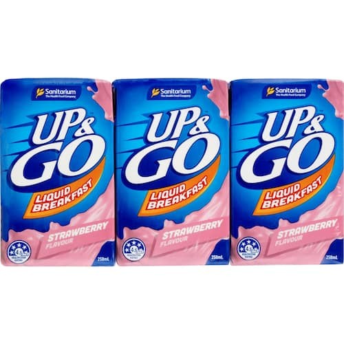 Sanitarium Up & Go Breakfast Drink Strawberry 250ml 3pk