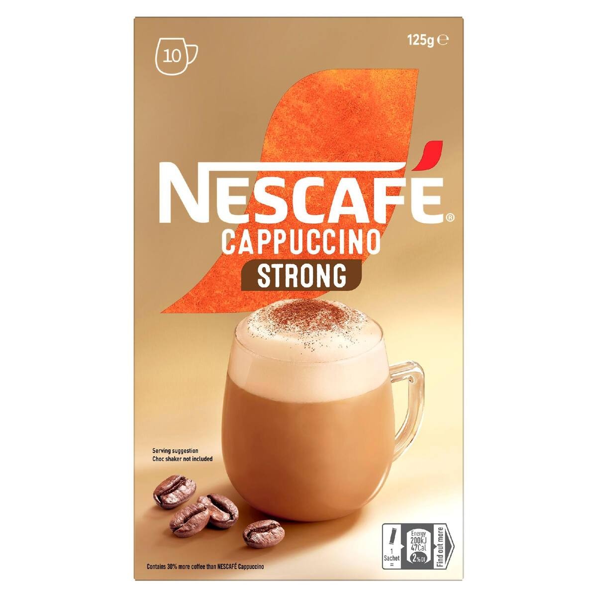 Nescafe Coffee Mix Strong Cappuccino 10 sachets 180g
