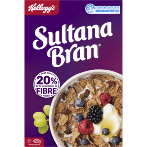 Kellogg's Sultana Bran Breakfast Cereal 420g