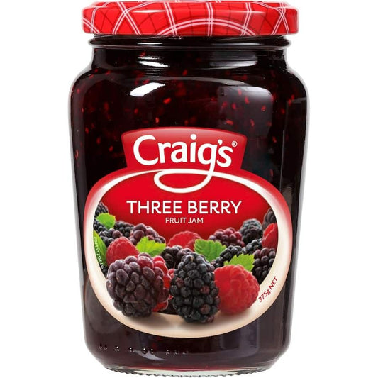 Craigs Three Berry Jam 375g