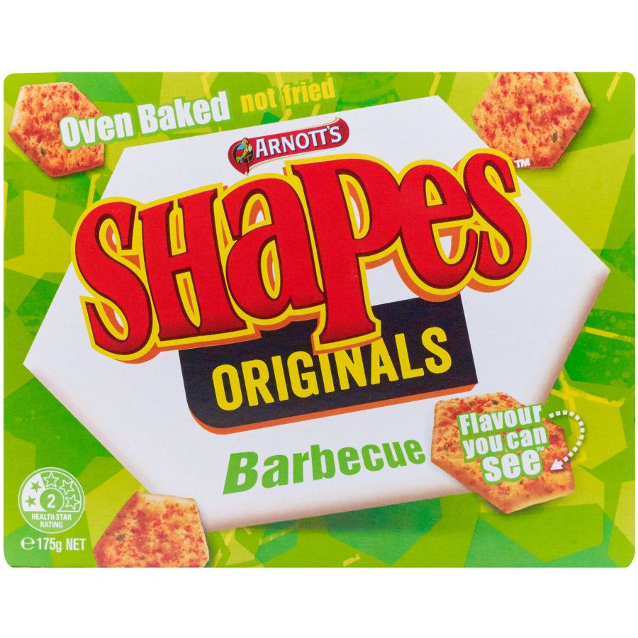 Arnotts Shapes Crackers BBQ 175g