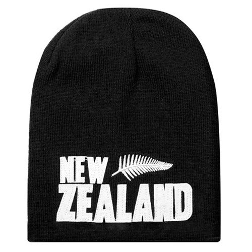 Beanie New Zealand Applique Black
