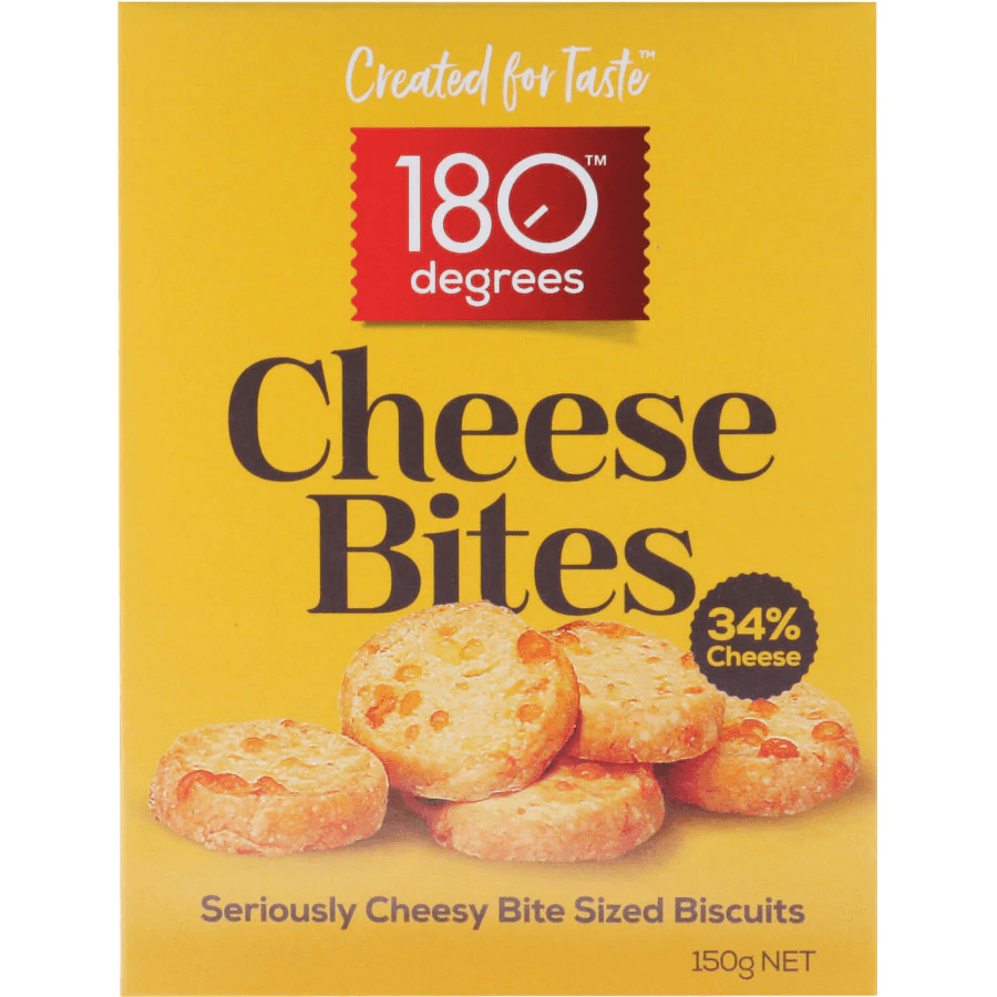 180 Degrees Cheese Bites crackers pack front view
