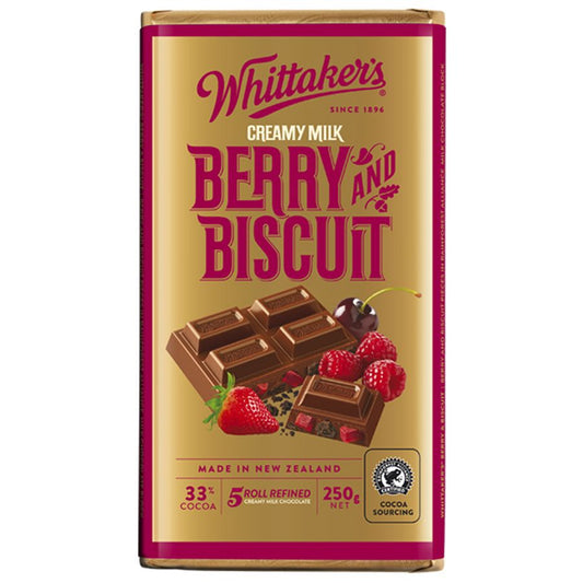 Whittakers Chocolate Block Berry & Biscuit 250g