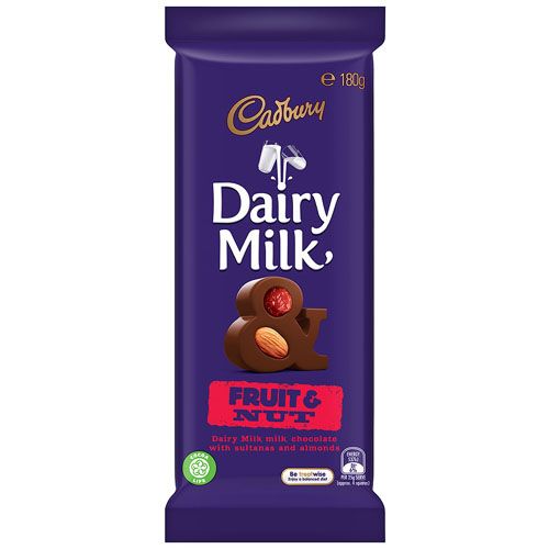 Cadbury Chocolate Block Fruit & Nut 180g