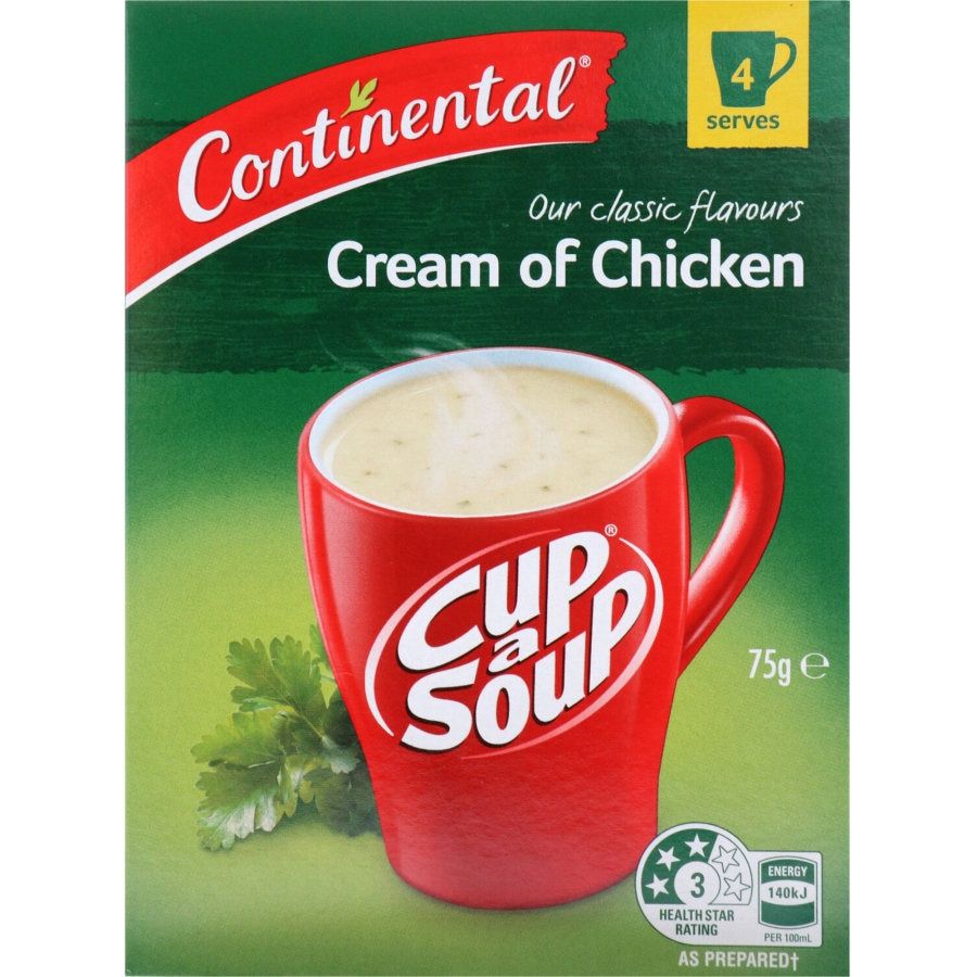 Continental Cup-A-Soup Chicken Noodle 40g Pack 4