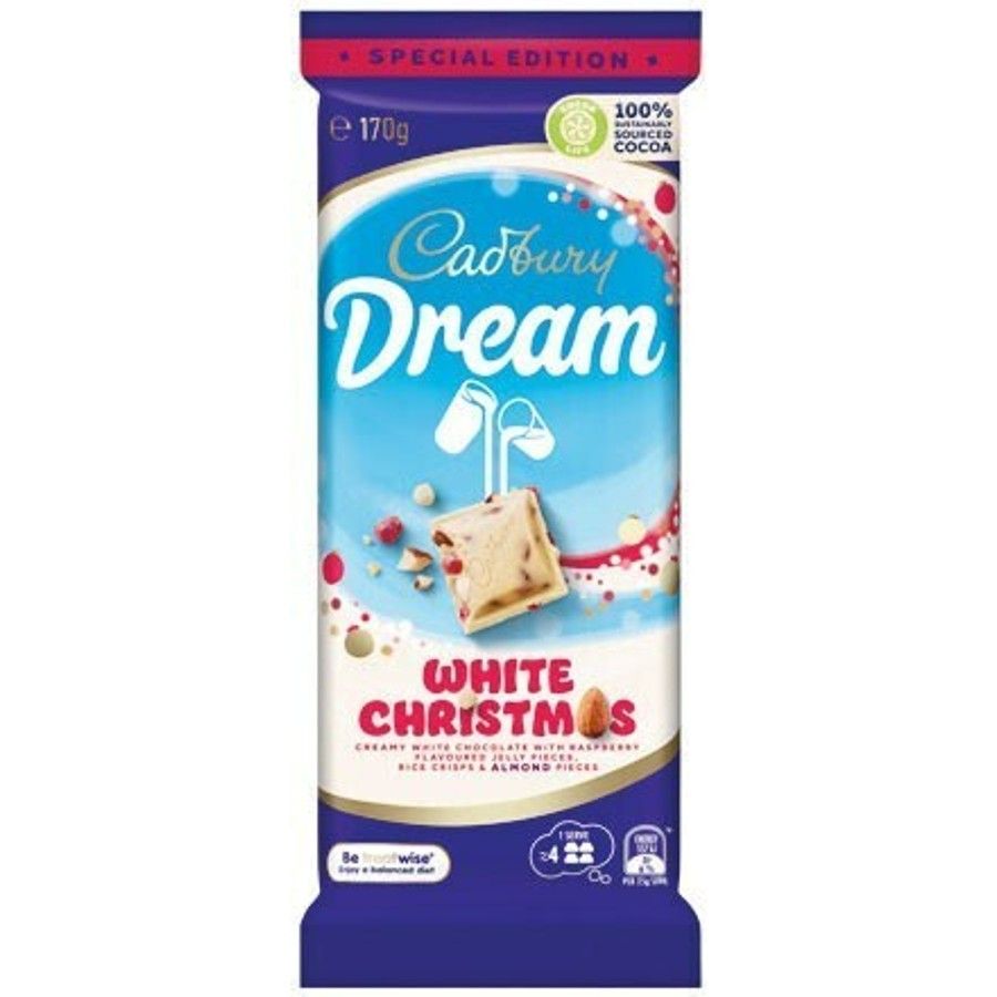 Cadbury Chocolate Block Dream White Christmas 170g