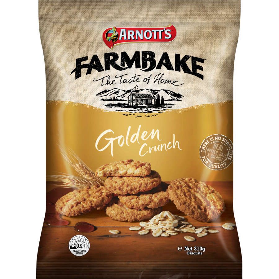Arnotts Farmbake Cookies Golden Crunch 310g