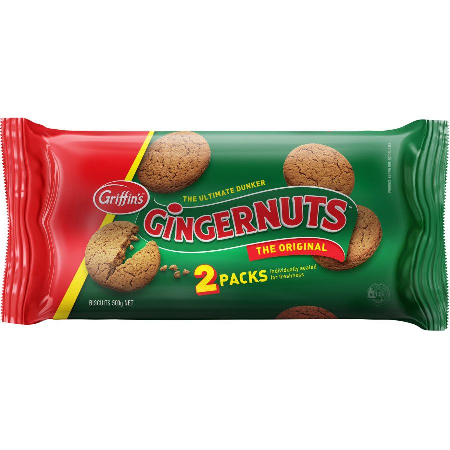 Griffins Gingernuts Twin Pack 500g