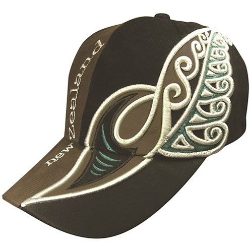 Cap Brushed Koru & Frond Brown