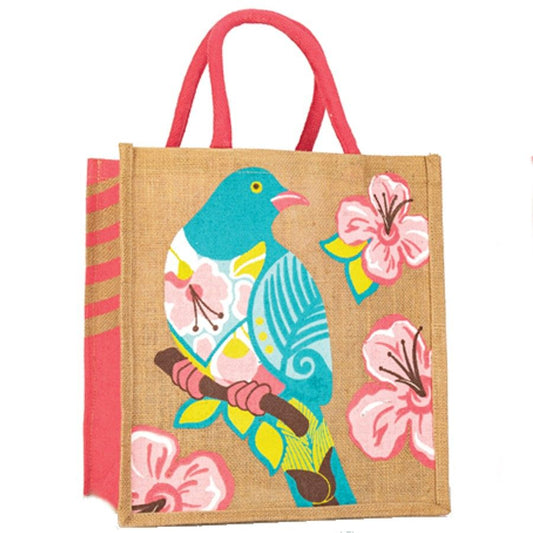 Bag Hessian Printed Wood Pigeon