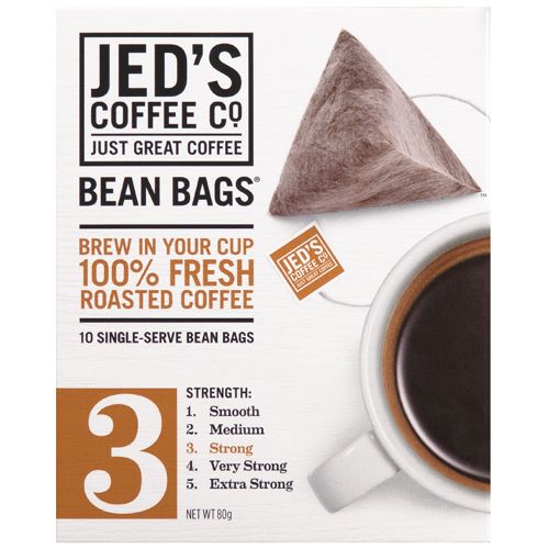 Jed’s 3 Strong Coffee Bags 10 pack 80g