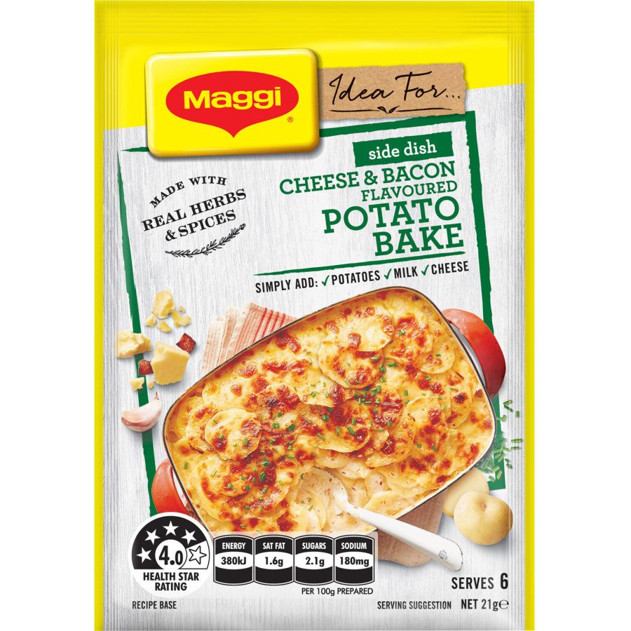 Maggi Side Dish Potato Bake Cheese & Bacon 21g