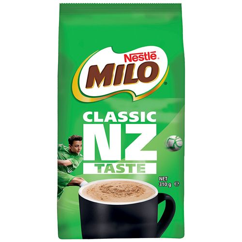 Nestle Milo Drinking Chocolate 310g tin of iconic New Zealand malt extract and cocoa beverage powder.