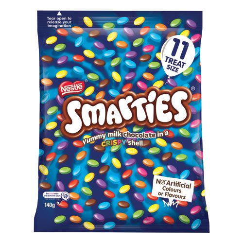 Nestle Share Pack Individually Wrapped Smarties 140g bag 11pk
