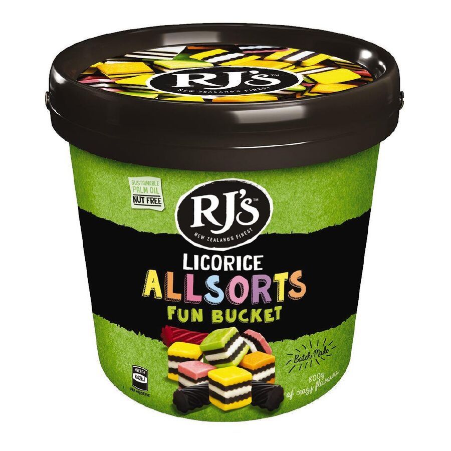 RJs Licorice Allsorts Fun Bucket 800g