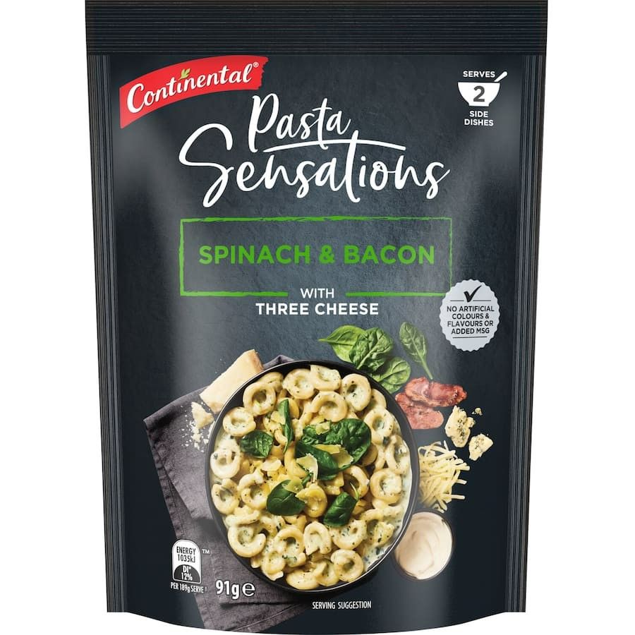 Continental Pasta & Sauce Spinach & Bacon 91g