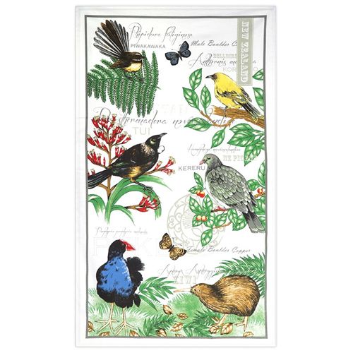 Tea Towel Birds of New Zealand