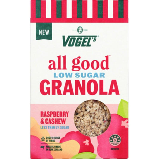 Vogels All Good Raspberry & Cashew Granola 400g